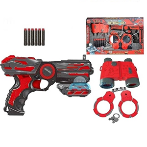 ست تفنگ اسباب بازی با دوربین و دستبند Soft Bullet Gun Toy_اسباب بازی
